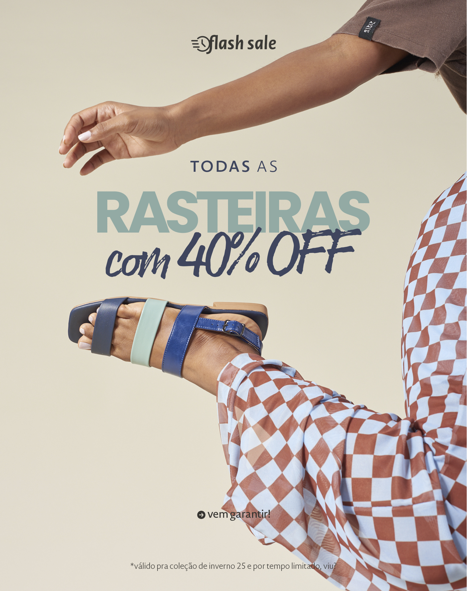 Flash sale rasteiras 4off